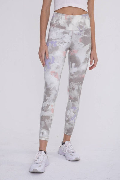 Watercolor Floral High-Waisted Leggings